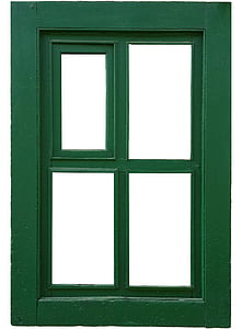 vindue, ramme, grøn, gamle, træ, arkitektur
