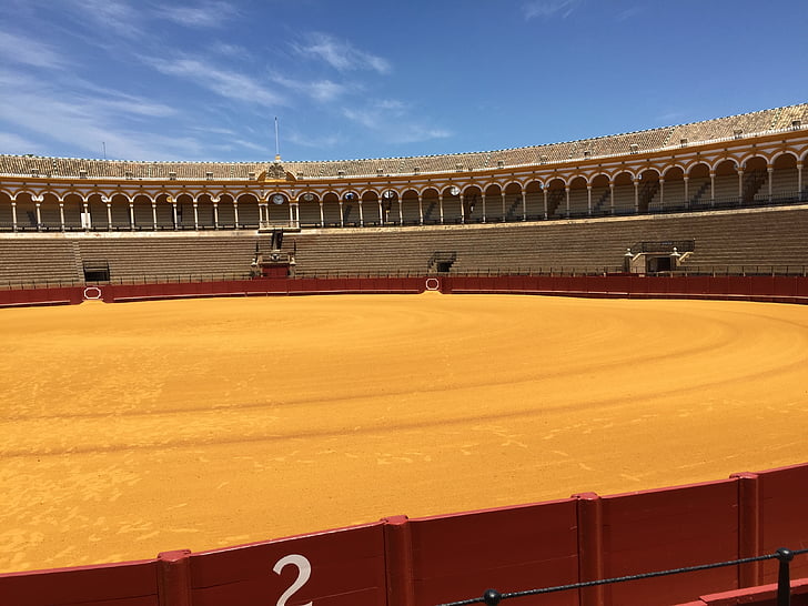 Arena, perjalanan, perkelahian manusia melawan banteng, Sevilla, arsitektur, tempat terkenal