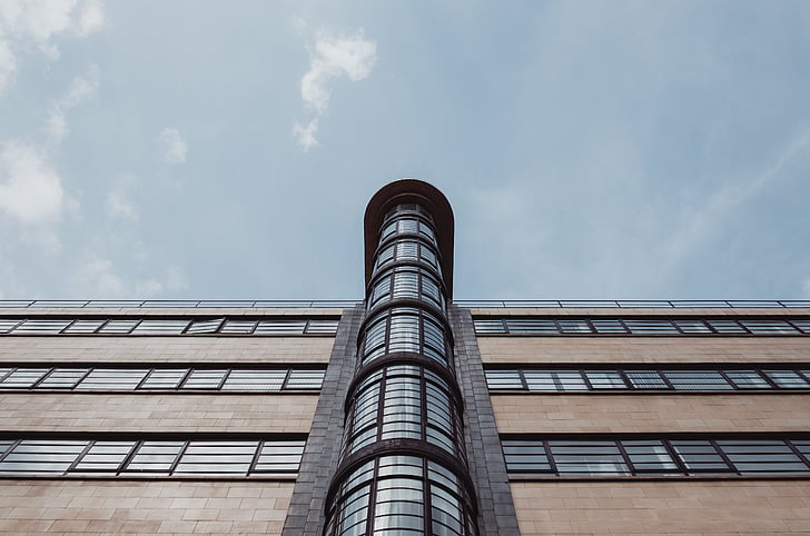 Architektura, budova, obchodní, stavebnictví, moderní, sklo, vysoká