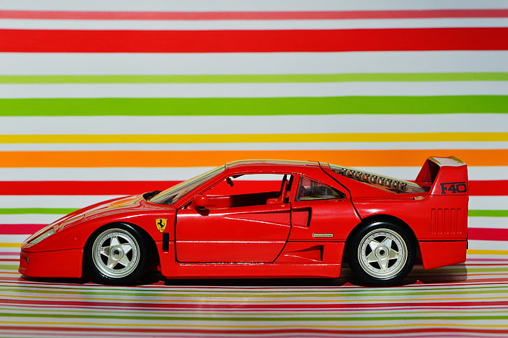Ferrari, coche de carreras, Modelos Coches, vista frontal, vehículo, rojo, carreras