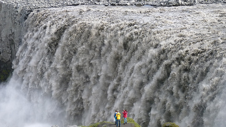 detifoss, Islande, cascade, eau, rivière