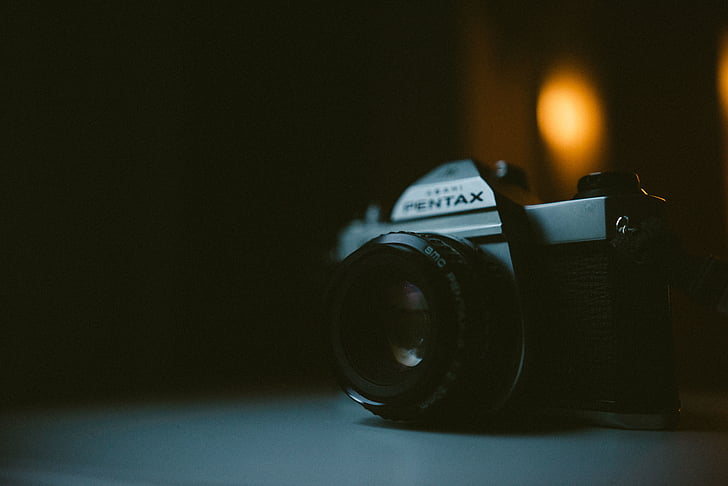 camera, black, photography, blur, bokeh, pentax, camera - Photographic Equipment