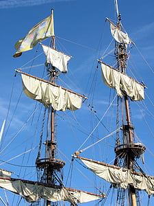 riggning, segel, båt, fartyg, segelbåt, fartyg, nautisk