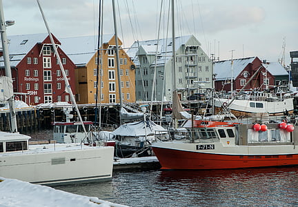 Nórsko, Lapland, Tromso, Port, námorných plavidiel, Harbor, Škandinávia