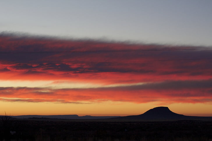 tramonto, paesaggio, cielo, colorato, scenico, Monumento nazionale di white sands, Nuovo Messico