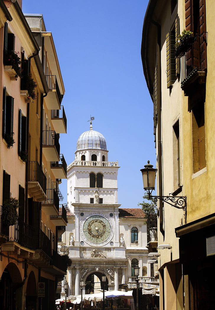 Padova, város, Olaszország, belváros, Piazza, építészet, piac tér
