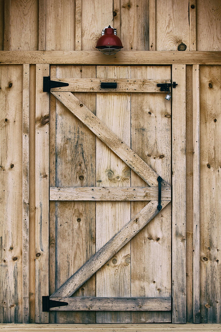 hout, houten, deur, Bell, hout - materiaal, oude, ingang