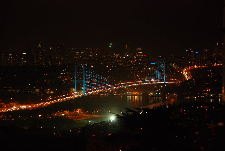 mártírok híd júliusban, Isztambul, táj