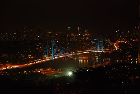 martyrs bridge in july, istanbul, landscape