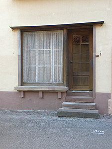 janela, porta, entrada, loja, França, casa