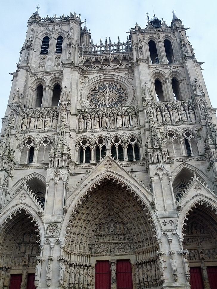 baznīca, zvanu tornis, katedrālē, Amiens, Francija, Picardie, mantojums