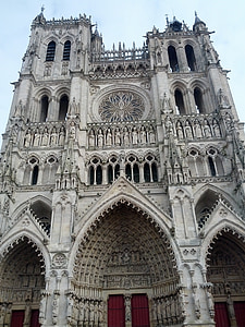 church, bell tower, cathedral, amiens, france, picardie, heritage