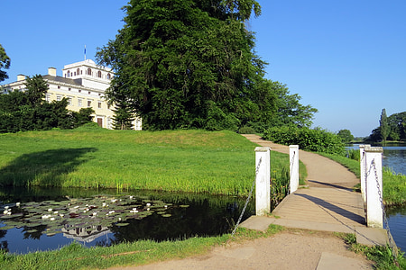 Park Wörlitzer, Castle, Bridge, landskab