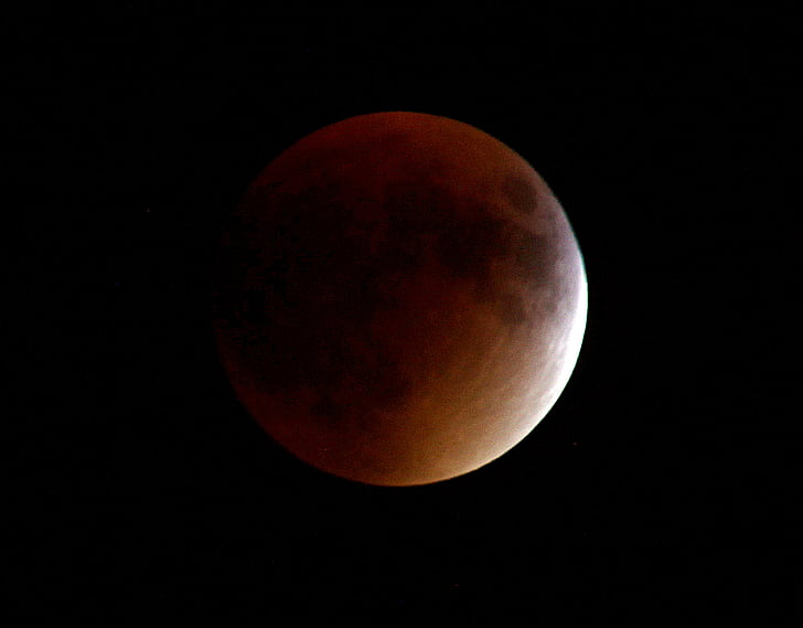 röd måne, månen, Eclipse, utrymme
