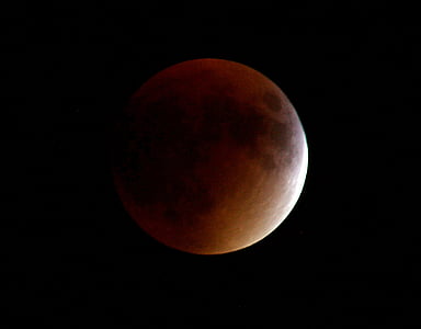 Červený mesiac, mesiac, Eclipse, priestor