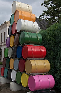 ton, color, circle, colorful, stack, metal, container