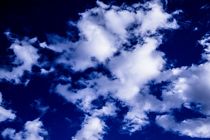 núvols, cel, blau, forma núvols, cel cobert, Nuvolositat, horitzó