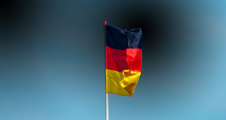 Vācijas karogs, banner, karogs, sarkana, Zelts, plandīšanās, Vācija