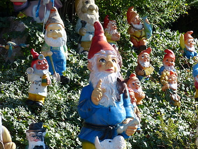 Bahçe gnomes, Orman, Peri masalları, komik, GNOME, şekil, kumaş