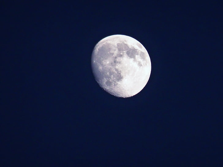månen, himmelen, natt, natt fotografi