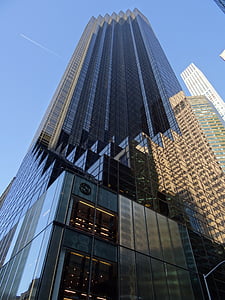 Trump tower, építészet, Manhattan, New York-i, nemzetközi stílus, elmélkedés, épület