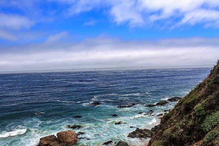 yeco, sea, cliff, rocks