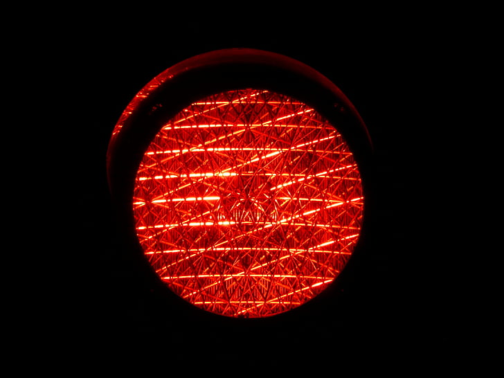 สัญญาณไฟจราจร, แสงสีแดง, สีแดง, แสง, สัญญาณจราจร, การจราจร, ป้ายถนน