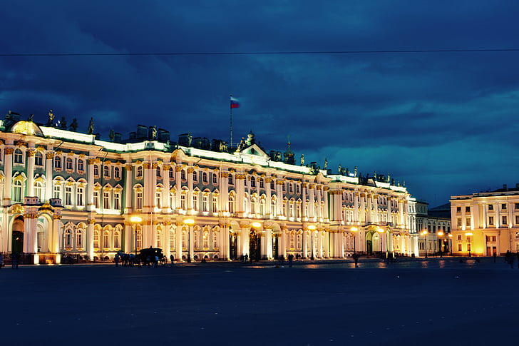 Ryssland, Hermitage, Saint, Petersburg, museet, Palace, arkitektur