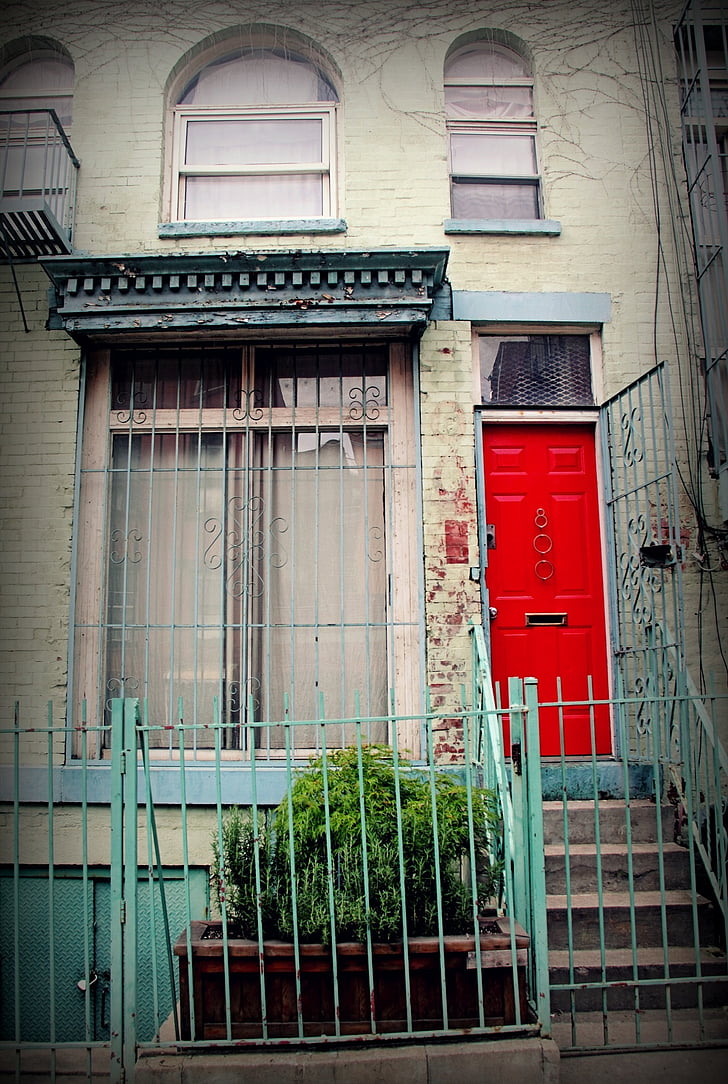 κόκκινη πόρτα, πόρτα, κόκκινο, Είσοδος, σπίτι, Αρχική σελίδα, αρχιτεκτονική