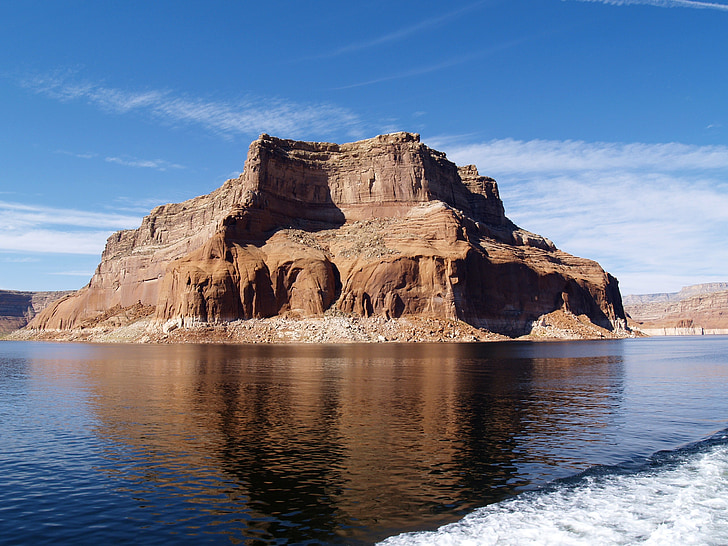 vysoká, Rock, v blízkosti zariadenia:, Lake powell, Arizona, USA, stránky