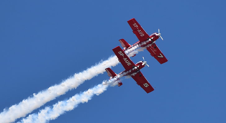 the plane, air show, air Vehicle, airplane, flying, sky, stunt