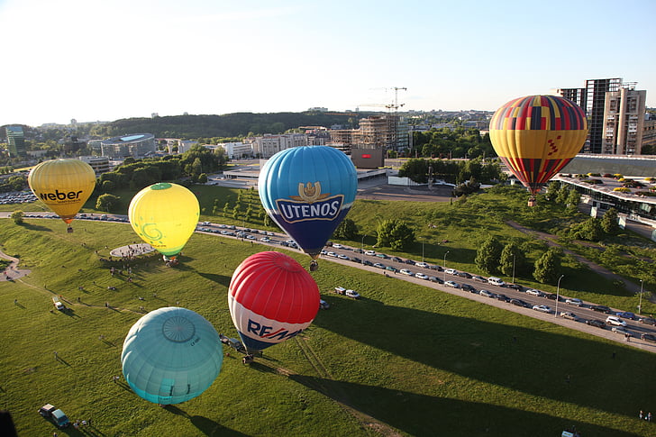 turisme, luft, ballon, farverige, Sky, antenne, flyve