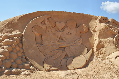 Sand skulptur, Sand, skulptur, konst, staty, Portugal, Festival