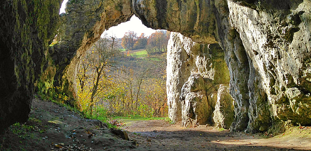 rotsen, grot, vaderschapsverlof nationaal park, Polen, Toerisme, landschap, natuur