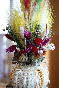 påske palm, påske, tørkede blomster, tradisjonelle, dekorert, håndlaget