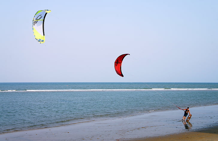 de surf, mar, deporte, viento, hombre, windsurf, agua