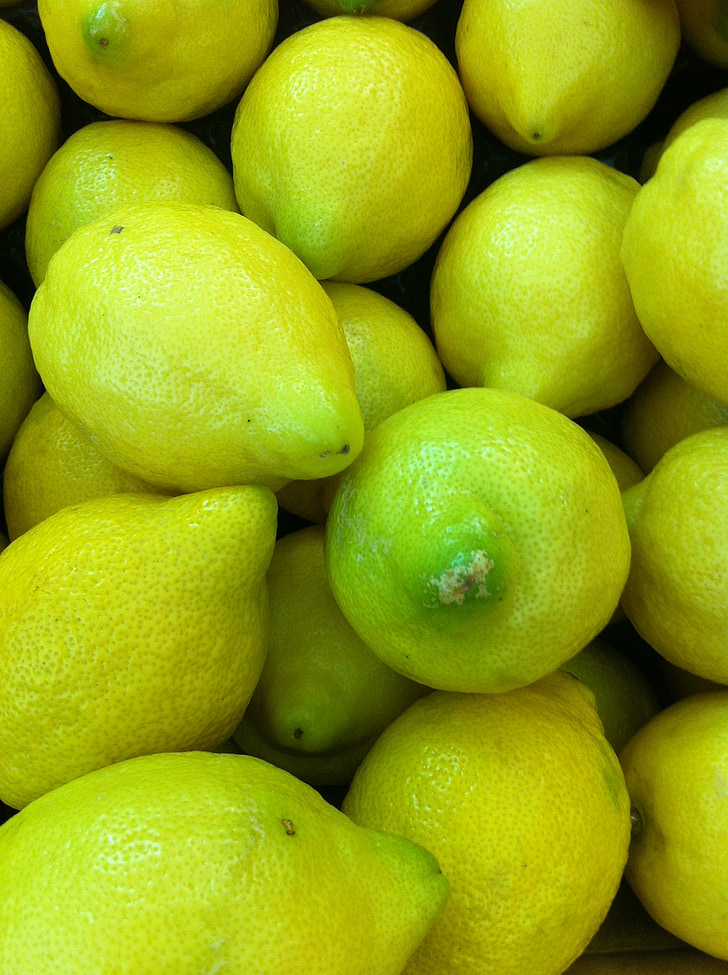 citróny, ovocie, Citrus, čerstvé, jedlo, zdravé, organické