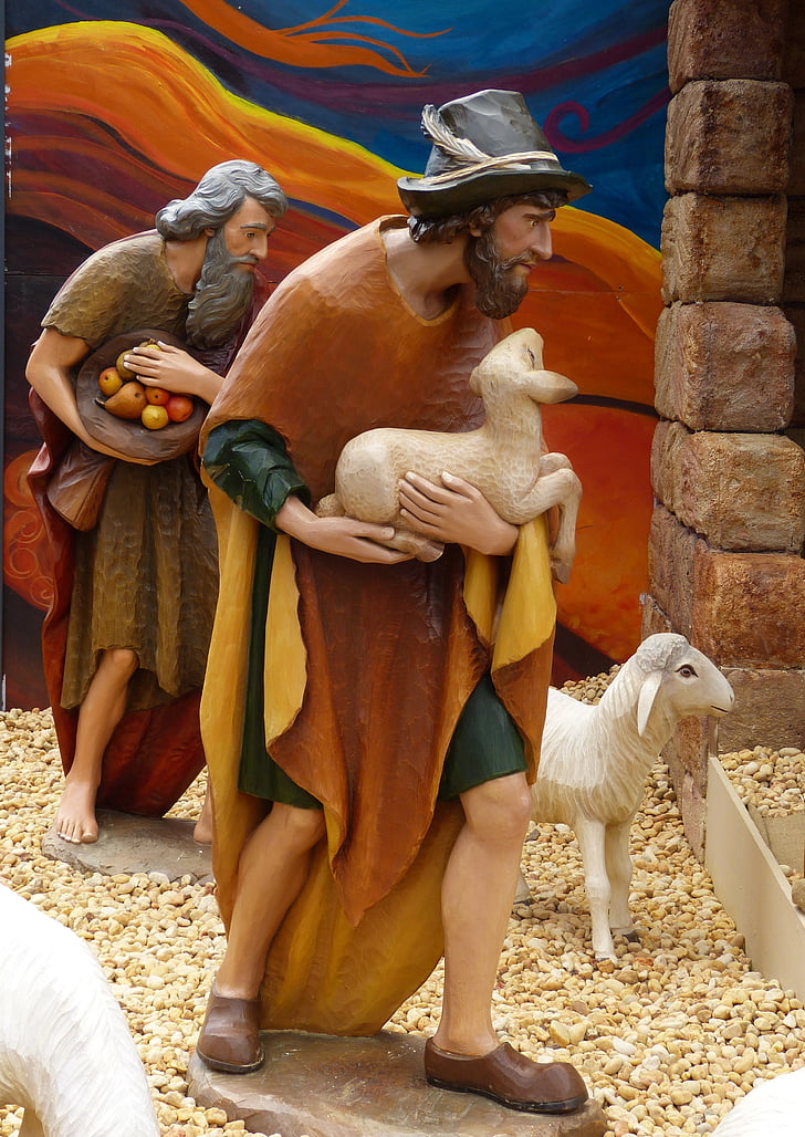 cuna, pastores, Navidad, escena de la Natividad, llegada, decoración, tiempo de Navidad