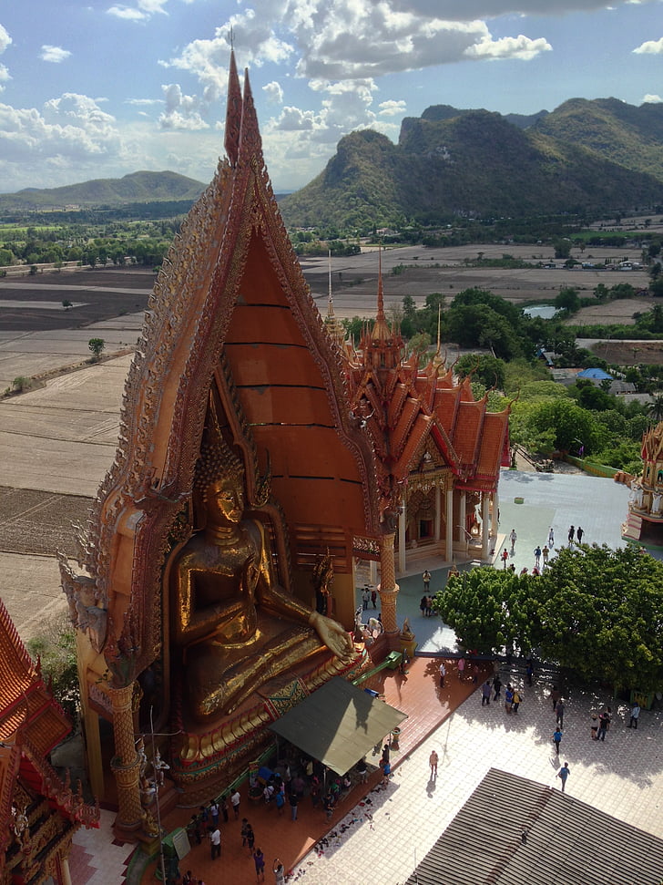 templom, Thaiföld, Kanchanaburi, buddhizmus, Ázsia, vallás, építészet