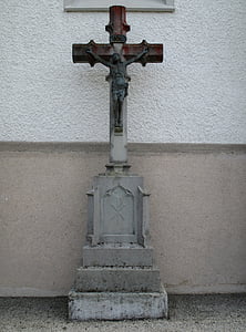 Kruzifix, Kreuz, christliche, Kirchhof, Mammern, Thurgau, Schweiz