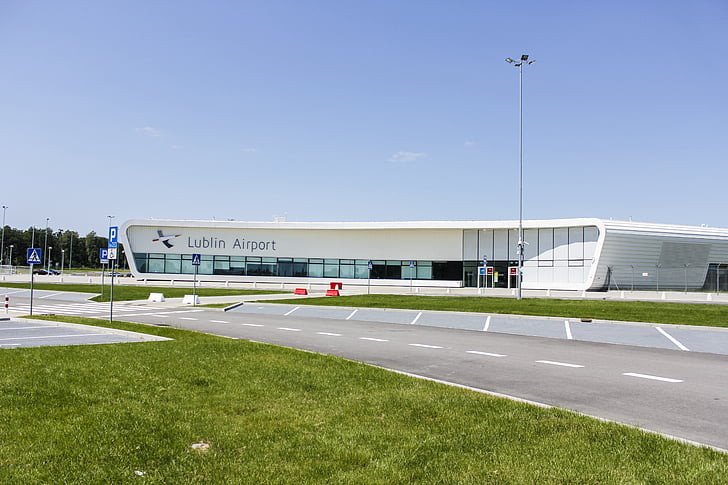 flygplats, Lublin, Terminal, biljetter, fluga