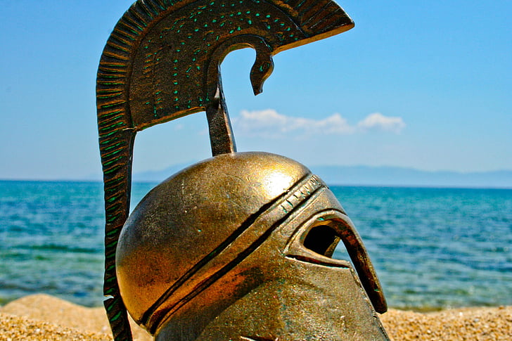 helmet, greece, ancient, spartan, antique