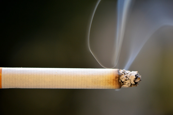 cigarette, smoke, embers, ash