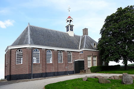 middelbuurt, Iglesia, Schokland, Países Bajos, edificio, arquitectura, religiosa