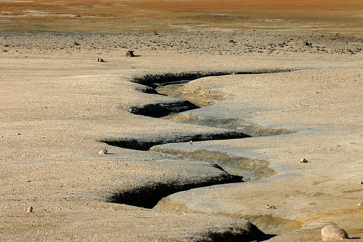 desert, desert landscape, canyon, river bed, arid, dry, nature
