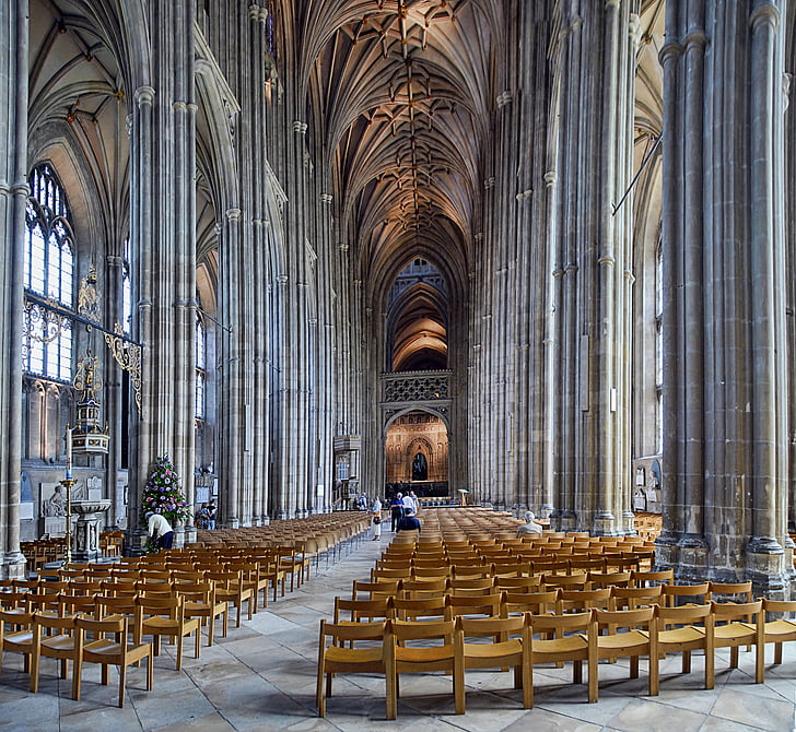 canterbury, cathedral, church, england, anglican, nave, building