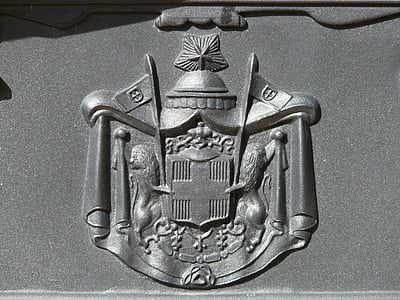 capa de brazos, metal, emblema de, Escudo, hierro
