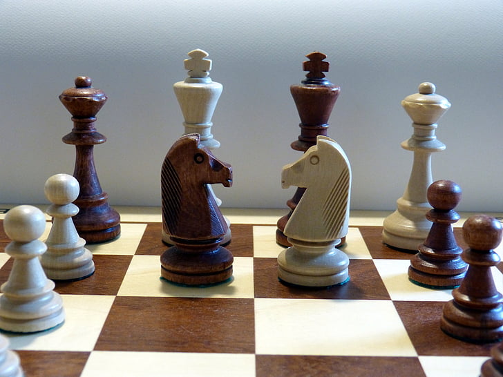 jeu d’échecs, pièces d’échecs, jeu d’échecs, échiquier, noir et blanc, jouer, chiffres