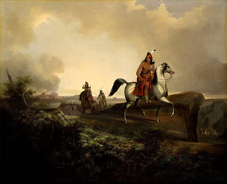 John stanley, maalaus, Öljy kankaalle, taiteellinen, Luonto, ulkopuolella, taivas
