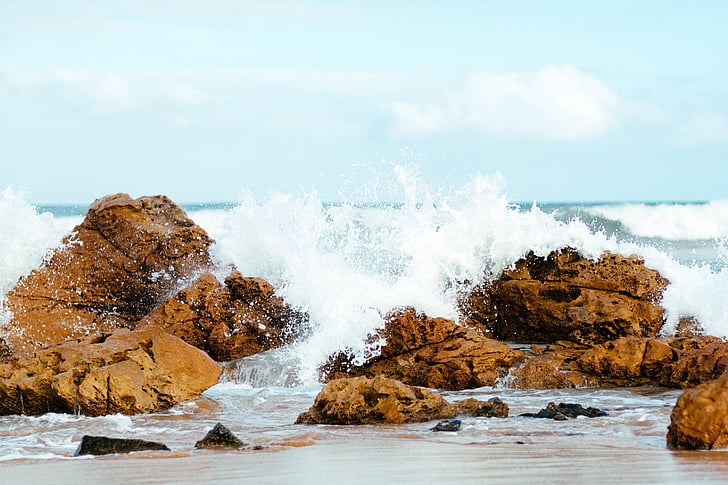 natures, photography, sea, waves, splashing, rocks, water